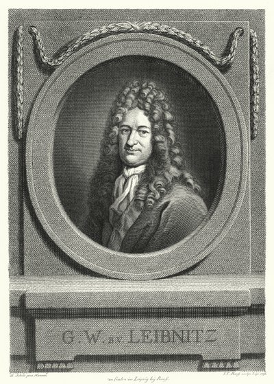 Gottfried Wilhelm Leibniz, filósofo, matemático y polímata alemán de Andreas Scheits