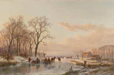 Un canal congelado cerca del río Maas
Un canal congelado cerca del Maas de Andreas Schelfhout
