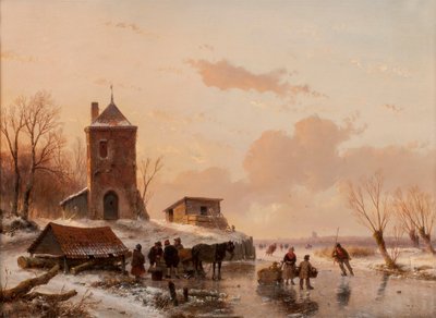 Cargando el trineo de Andreas Schelfhout
