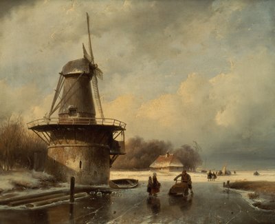 Paisaje de invierno de Andreas Schelfhout