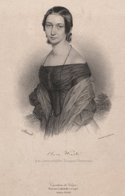 Retrato de Clara Wieck-Schumann 1819-1896, 1838 de Andreas Staub