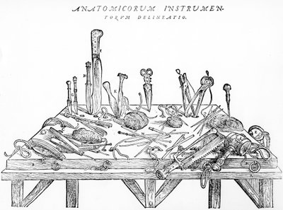 Instrumentos para disecciones, ilustración de 