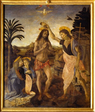 El Bautismo de Cristo de Andreea & Vinci Leonardo da (1452 1519) Verrocchio
