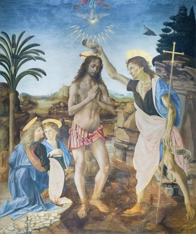 El bautismo de Cristo de Andreea & Vinci Leonardo da (1452 1519) Verrocchio