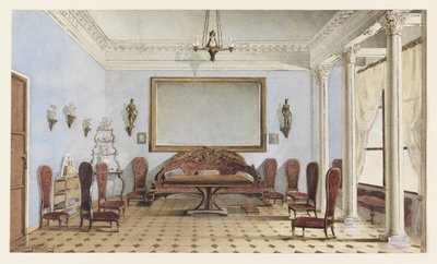 Interior de salón, 1858 de Andrei Alexeevich Redkovsky