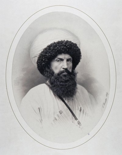 Retrato del Imán Shamil 1797-1871, 1859 de Andrei Deniere