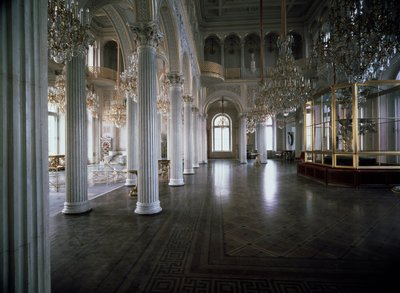 Vista de la sala del pabellón del Pequeño Hermitage (Hermitage) diseñada por Andrei Ivanovich Stakenschneider (1802-1865) 1850-1858 Museo del Hermitage, San Petersburgo de Andrei Ivanovich Stackenschneider