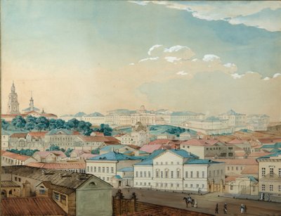 Vista de la Universidad de Kazán desde el Bolaq, 1842 de Andrei Nikolayevich Rakovich