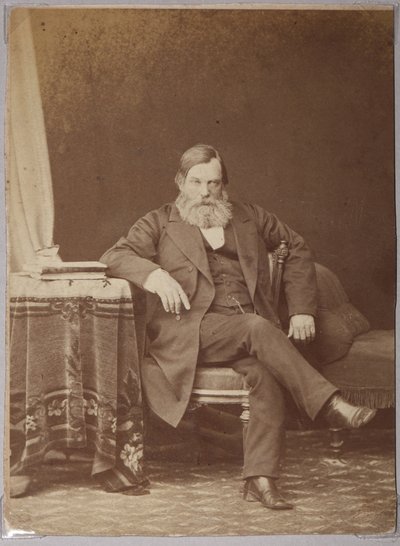 Pavel Melnikov, seudónimo Andrey Pechersky - Pavel Ivanovich Melnikov (Andrey Pechersky) (1818-1883), por Karelin, Andrey Osipovich (1837-1906). Foto de albúmina de Andrei Osipovich Karelin