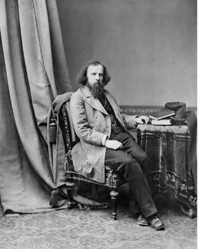 Retrato del químico Dmitri Ivánovich Mendeléyev de Andrei Osipovich Karelin