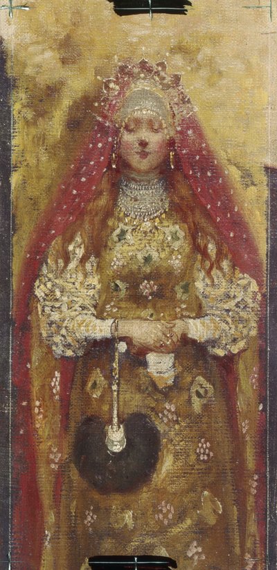 Esposa de Boyar (detalle), 1899 de Andrei Petrovich Ryabushkin