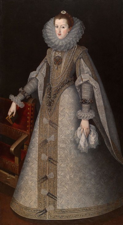 Margarita de Austria, reina de España, c.1610 (óleo sobre lienzo) de Andres Lopez Polanco