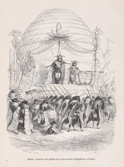 Después, entró el cuerpo de guardias armados con terribles aguijones de Escenas del P..., ca. 1837-47 de Andrew Best Leloir