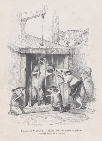 Nos dice: no llores, ¡Actúa! de Escenas de la vida privada y pública de los animales, ca. 1837-1847 de Andrew Best Leloir