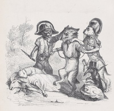 El autor de este ataque es un delicado lobito de Escenas de lo privado, ca. 1837-47 de Andrew Best Leloir