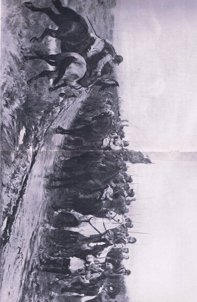 Cromwell en Dunbar, 3 de septiembre de 1650, ilustración de British Battles on Land and Sea, 1915 de Andrew Carrick Gow