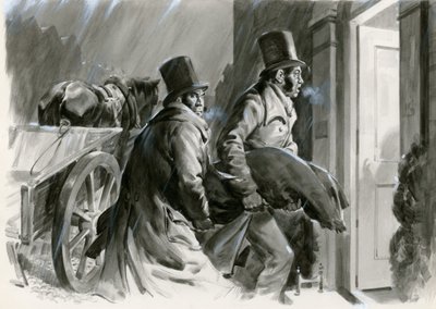 Burke and Hare Grave Robbers and Murderers (gouache sobre papel) de Andrew Howat