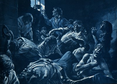 El agujero negro de Calcuta (litografía) de Andrew Howat