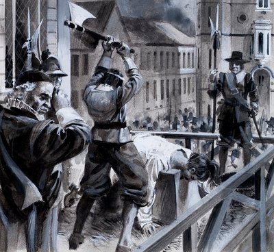 Ejecución del rey Carlos I en Whitehall, 30 de enero de 1649 de Andrew Howat