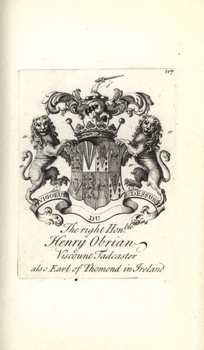 Escudo de armas y cresta del muy honorable Henry O
