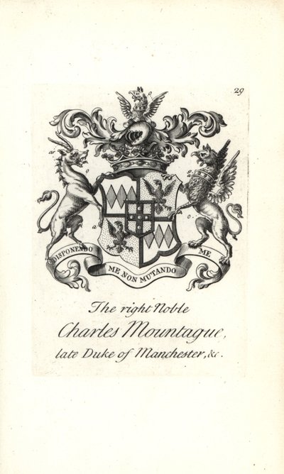 Escudo de armas y cresta del noble Charles Edward Montagu de Andrew Johnston