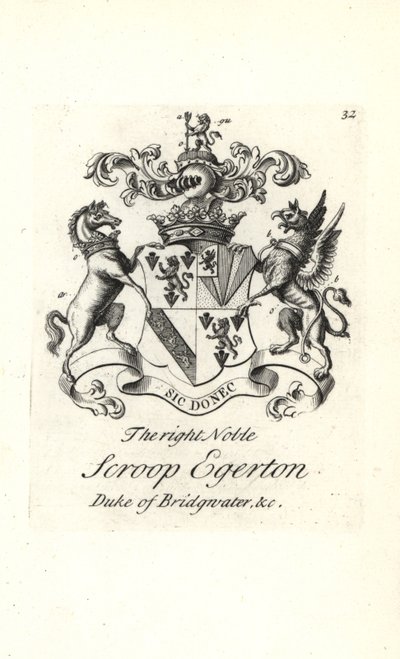 Escudo de armas y cresta del muy noble Scroop Egerton de Andrew Johnston