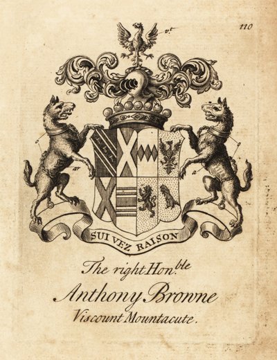 Escudo de armas del Muy Honorable Anthony Browne, Vizconde Mountacute o Vizconde Montagu de Andrew Johnston