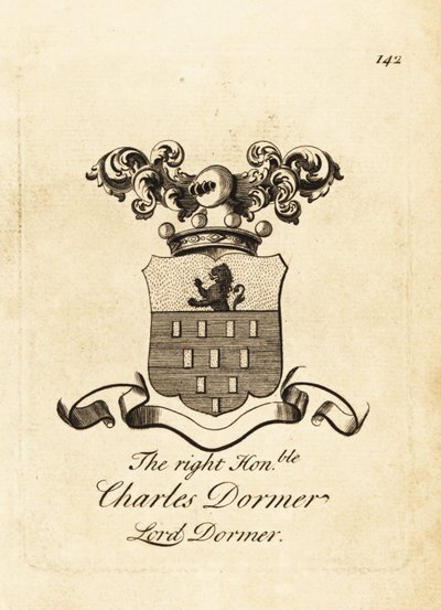 Escudo de armas del Muy Honorable Charles Dormer, Lord Dormer, 5º Barón Dormer de Andrew Johnston