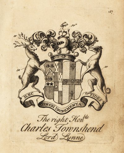 Escudo de armas del Muy Honorable Charles Townshend, Lord Lynne, 3º Vizconde Townshend de Andrew Johnston