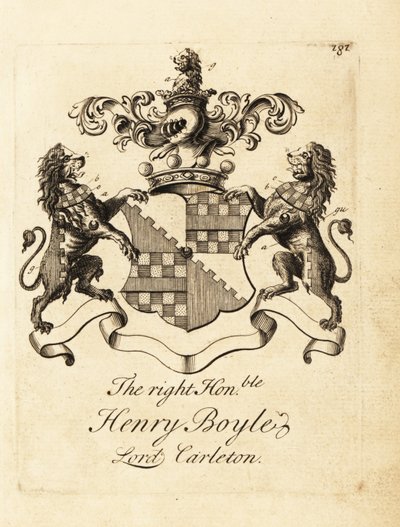 Escudo de armas del Muy Honorable Henry Boyle, Lord Carleton de Andrew Johnston
