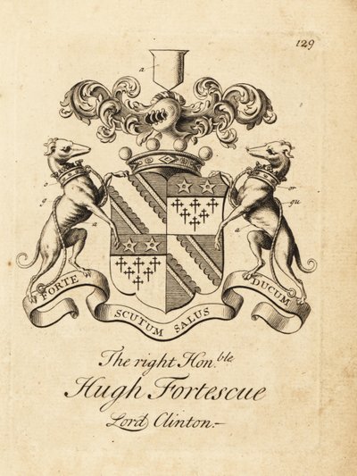 Escudo de armas del Muy Honorable Hugh Fortescue de Andrew Johnston