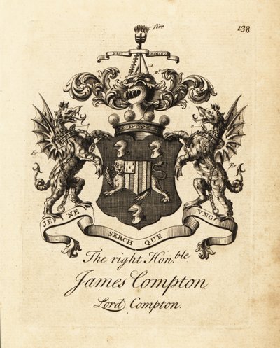 Escudo de armas del Muy Honorable James Compton, Lord Compton, 5º Conde de Northampton de Andrew Johnston