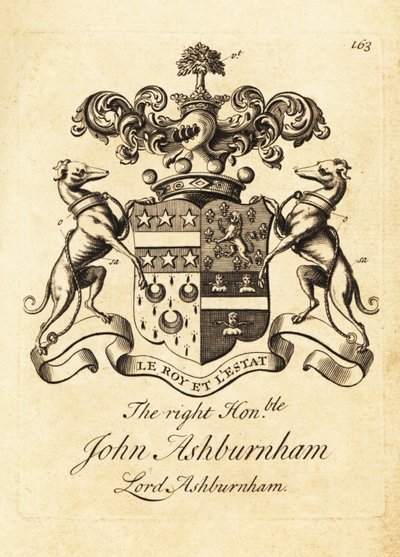 Escudo de armas del Muy Honorable John Ashburnham, Lord Ashburnham de Andrew Johnston