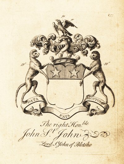 Escudo de armas del Muy Honorable John St de Andrew Johnston