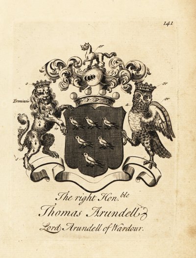 Escudo de armas del Muy Honorable Thomas Arundell, Lord Arundell de Wardour, 7º Barón Arundell de Wardour de Andrew Johnston