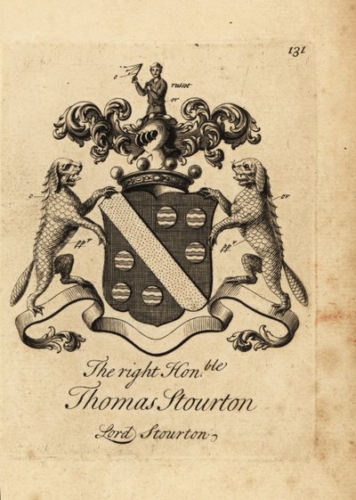 Escudo de armas del Muy Honorable Thomas Stourton de Andrew Johnston