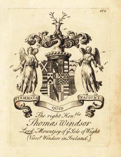 Escudo de armas del Muy Honorable Thomas Windsor, Lord Mountjoy de la Isla de Wight de Andrew Johnston