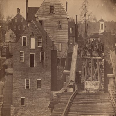 Extremo del puente después del ataque de Burnside, Fredericksburg, Virginia de Andrew Joseph Russell