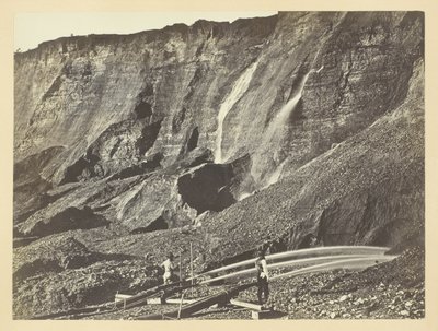 Minería hidráulica de oro, cerca de Dutch Flats, California, C. P. R. R. de Andrew Joseph Russell