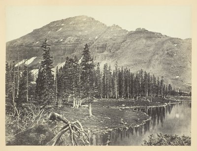 Lago en la cabecera del río Bear, montaña Uintah de Andrew Joseph Russell