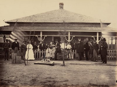 Lámina 11. El General Grant y su grupo en Fort Sanders, 1869 (foto) de Andrew Joseph Russell