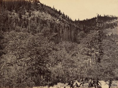 Lámina 19. Entre la madera en la cabecera del río Little Laramie,1869 (foto) de Andrew Joseph Russell