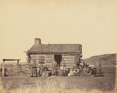 Lámina 48. Familia mormona, Valle del Gran Lago Salado,1869 (foto) de Andrew Joseph Russell