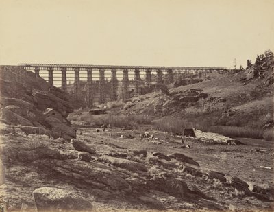 Lámina 7. Dale Creek Bridge, Vista general,1869 (foto) de Andrew Joseph Russell