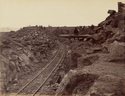 Lámina 9. Aproximación oriental al puente de Dale Creek,1869 (foto) de Andrew Joseph Russell