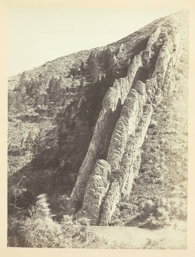 Rocas dentadas o tobogán del diablo, (vista cercana)-Weber Canon, Utah de Andrew Joseph Russell