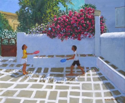Bate y pelota, Milos, 2023 (óleo sobre lienzo) de Andrew Macara