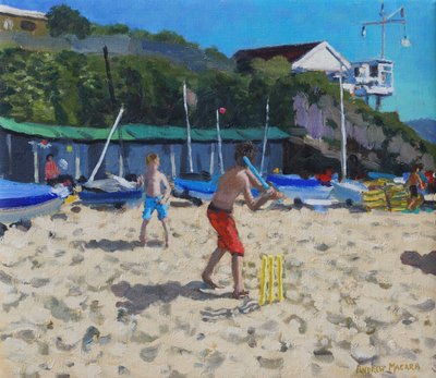 Críquet y tocones amarillos, Abersoch de Andrew Macara