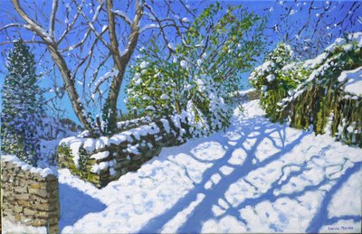 Nieve primaveral, Wirksworth, Derbyshire, 2023 (óleo sobre lienzo) de Andrew Macara