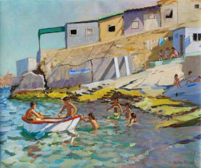 El bote de remos, Valetta, Malta, 2015 de Andrew Macara